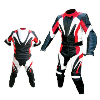 Motorbike leather suits 2 piece 
